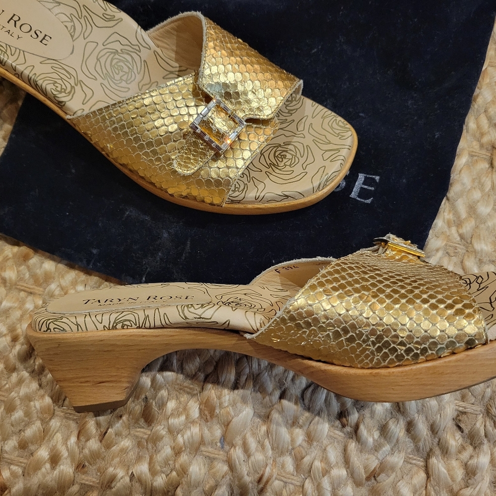 Taryn Rose Sandals With Rhinestone Buckles - Picture 8 of 10